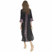 embroidered kaftan midi dress, view 5 - MRSLM