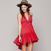swing low spaghetti strap dress, view 9 - MRSLM