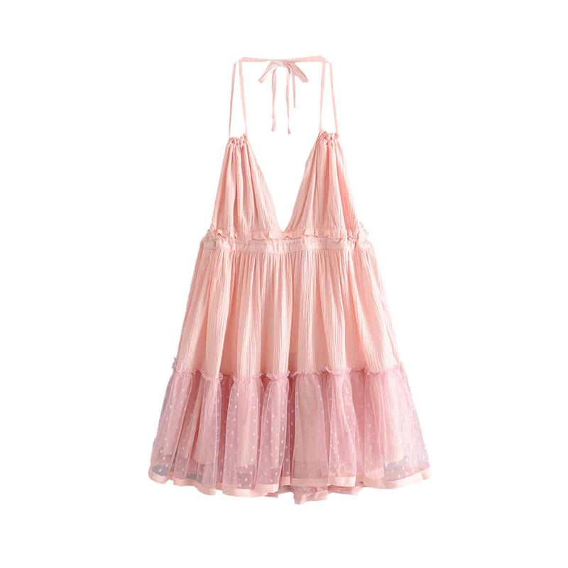 swing low spaghetti strap dress, view 2 - MRSLM