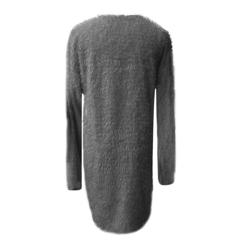 solid color knitted sweater dress for women, view 5 - MRSLM