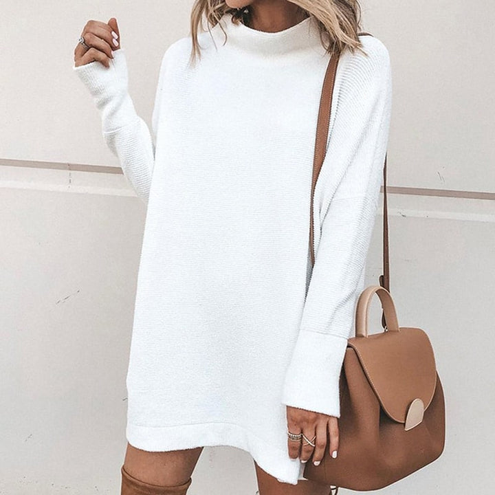 Women's Solid Color Winter Knit Dress