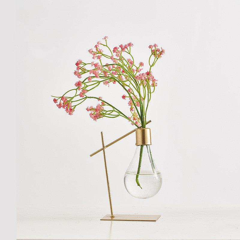 Wrought iron glass hydroponic vase - MRSLM