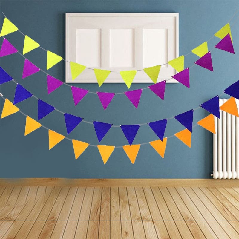 fabric flag garland for party, view 13 - MRSLM