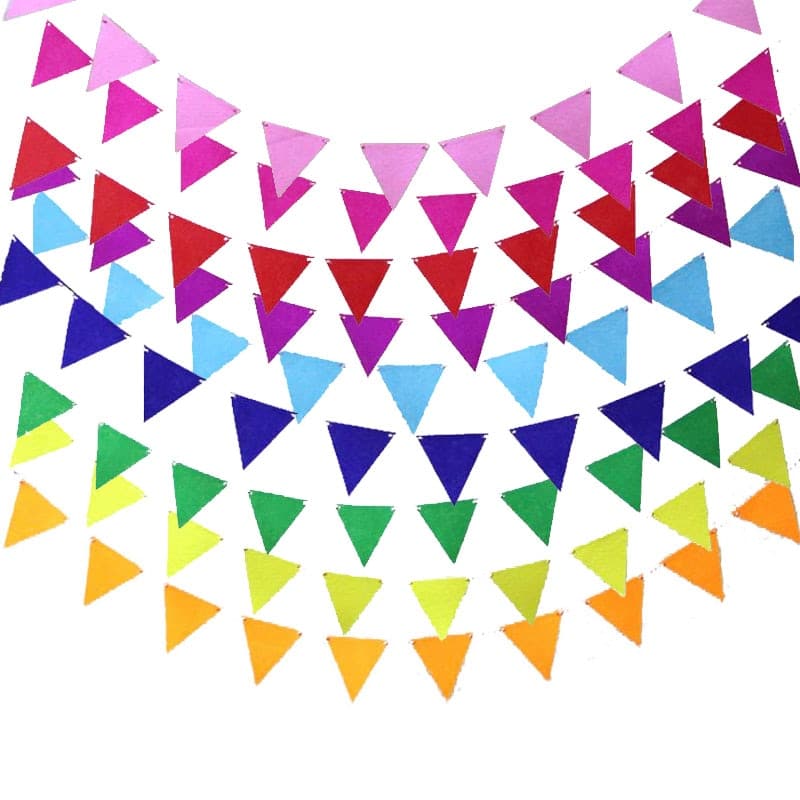 fabric flag garland for party - MRSLM
