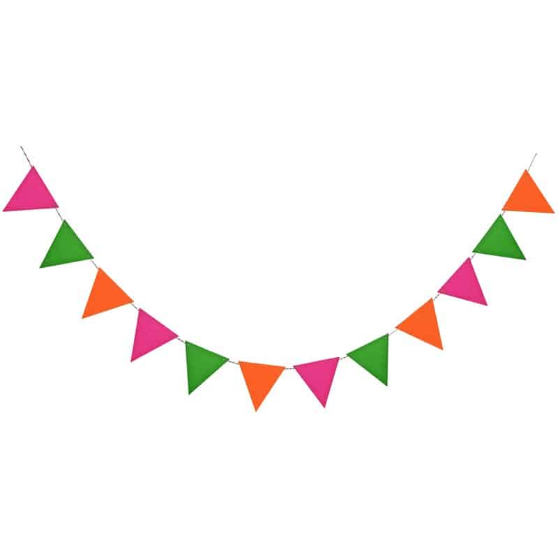 fabric flag garland for party, view 8 - MRSLM