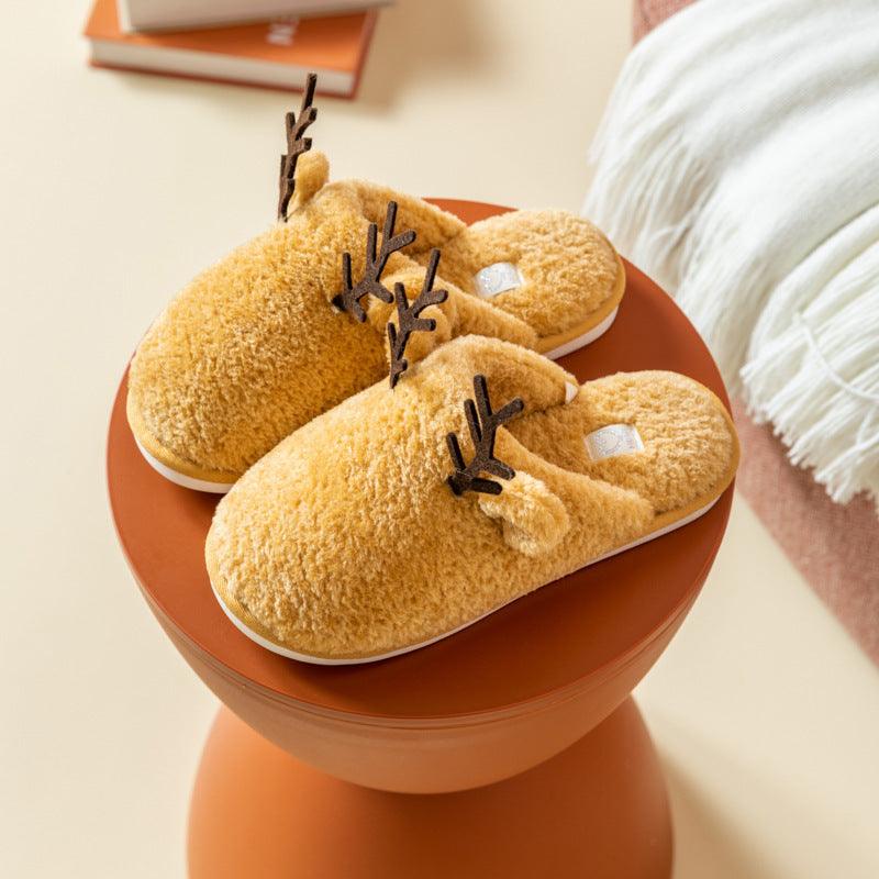 Women's plush cotton slippers, view 4 - MRSLM