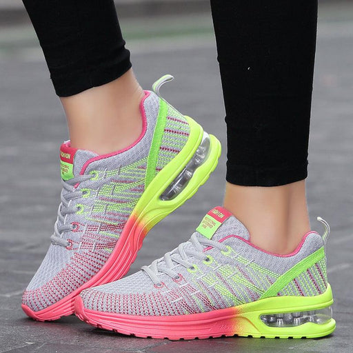 women's knit air cushion sneakers, view 5 - MRSLM