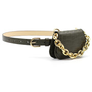 women's crocodile pattern belt waist bag, view 2 - MRSLM