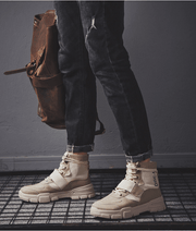 Men's lace-up microfiber winter boots, view 3 - MRSLM