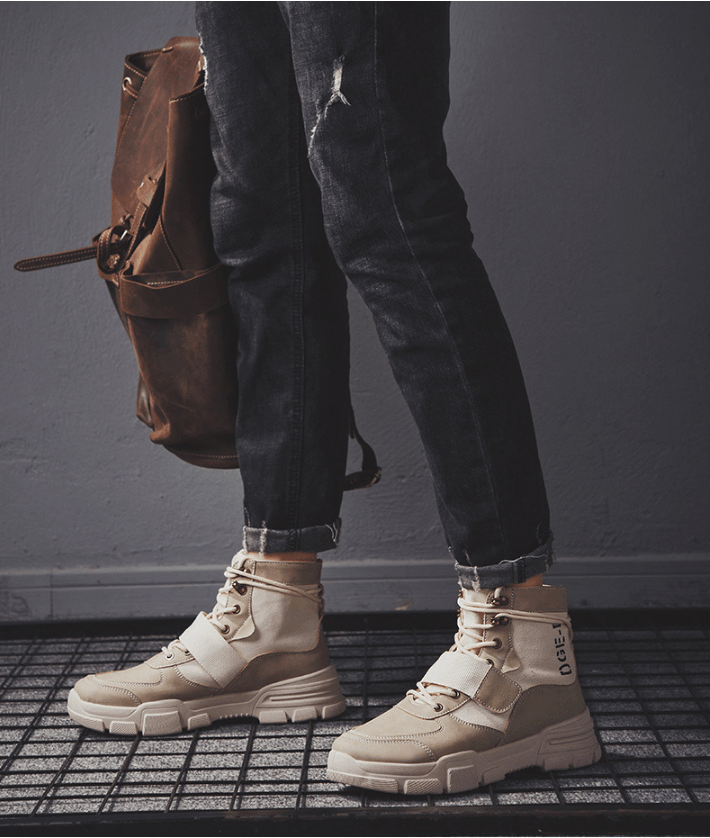 Men's lace-up microfiber winter boots, view 3 - MRSLM