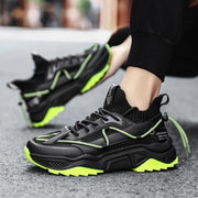 Men's color matching platform sports shoes, view 4 - MRSLM