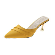 Korean style pointed toe closed-toe half slippers, view 2 - MRSLM