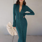 Women's high-waist knit dress, view 3 - MRSLM