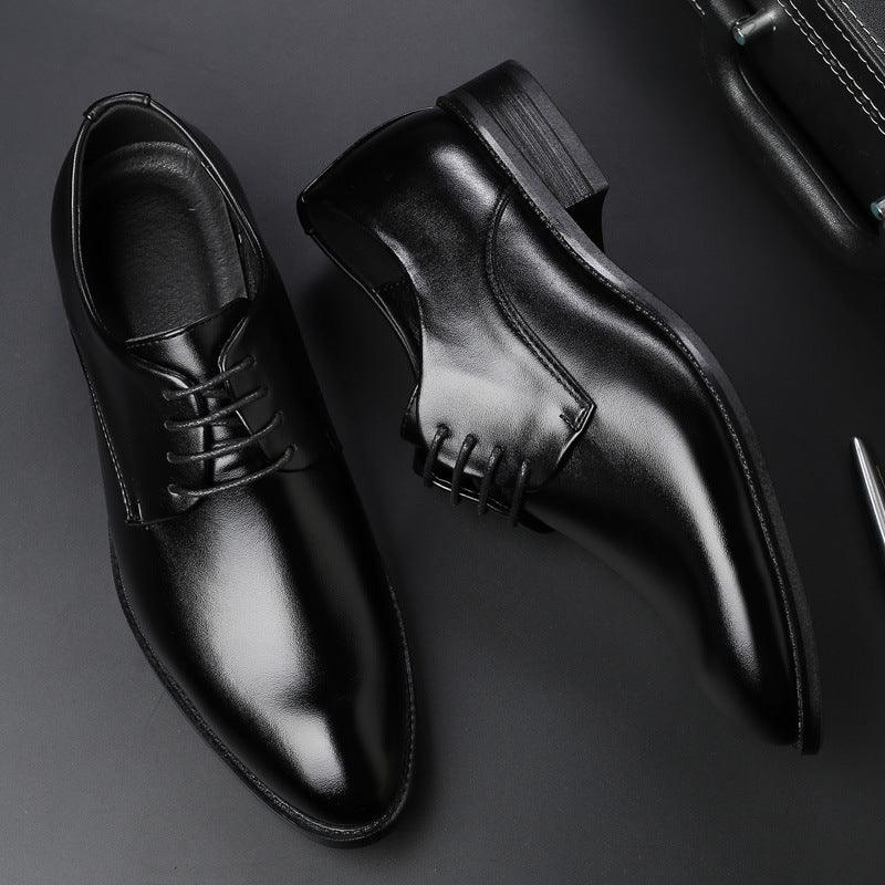 men's black tie oxford dress shoes, view 6 - MRSLM