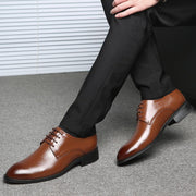 men's black tie oxford dress shoes, view 4 - MRSLM