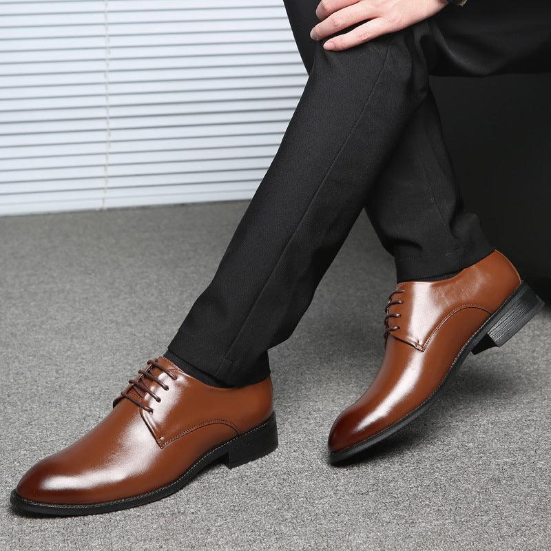 men's black tie oxford dress shoes, view 4 - MRSLM