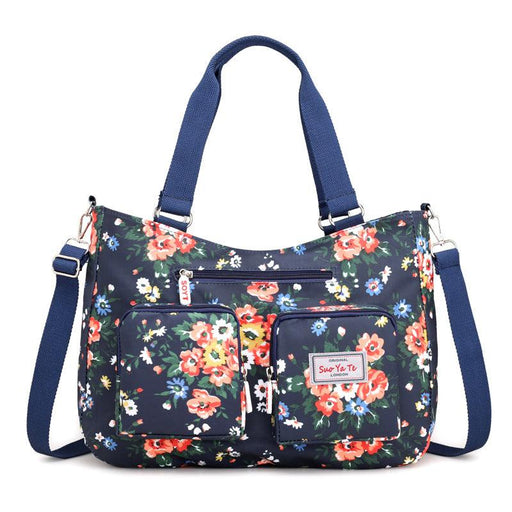 Printed canvas crossbody bag, view 3 - MRSLM