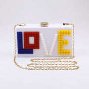 letter acrylic messenger bag, view 10 - MRSLM