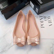 Colorblock flat shoes with shallow bow - MRSLM