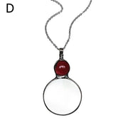magnifying glass pendant necklace, view 5 - MRSLM