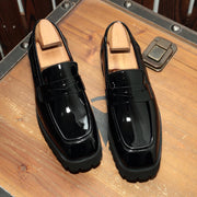 Men's slip-on black patent shoes - MRSLM