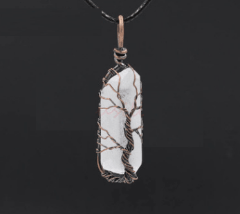 White Crystal Life Tree Necklace - MRSLM