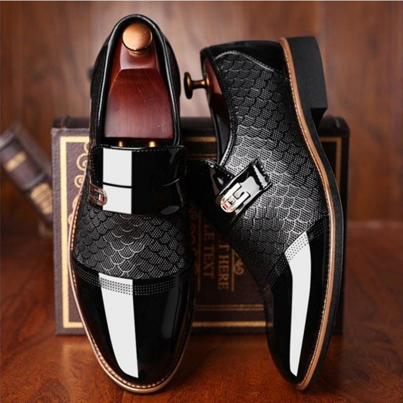 New embossed men's leather shoes - MRSLM