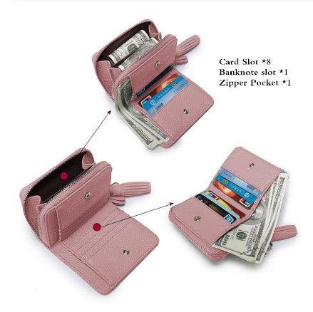 Short wallet with lychee grain buckle, view 3 - MRSLM