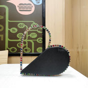 Heart rhinestone evening handbag, view 4 - MRSLM