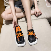 metal buckle thick sole slippers - MRSLM
