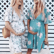 maternity dress with printed waist - MRSLM