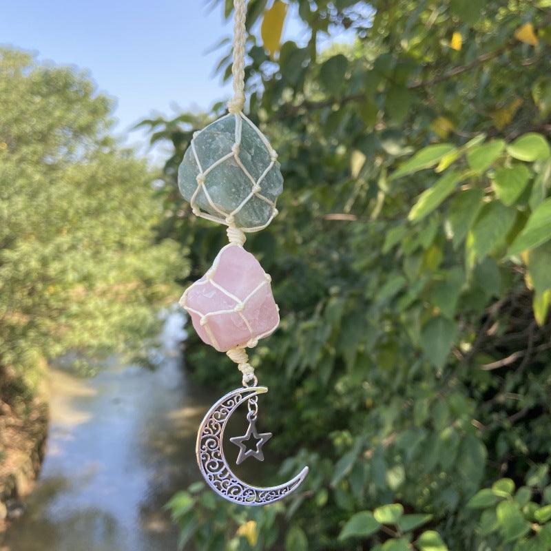 Raw gem stone pendant, view 4 - MRSLM