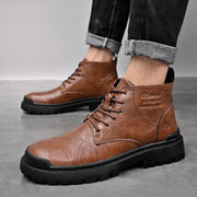 men's high-top leather martin boots, view 2 - MRSLM