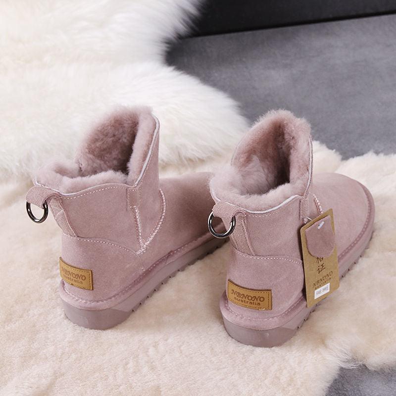 Plush non-slip fur cotton short boots, view 4 - MRSLM