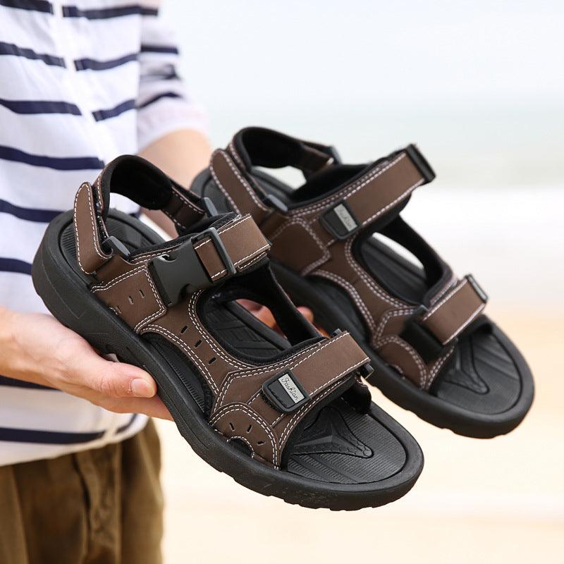 Men's flat beach sandals, view 4 - MRSLM