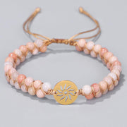 double layer hand-woven stone bracelet, view 2 - MRSLM