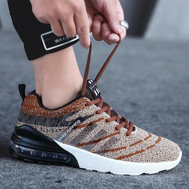 Men's flying woven mesh running shoes, view 8 - MRSLM