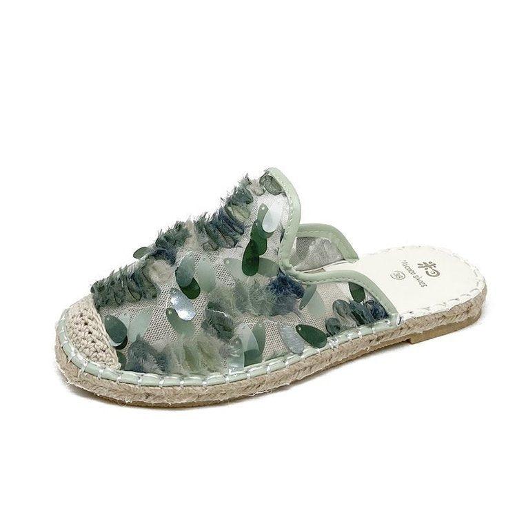 Women's Mori girl braided mesh fisherman shoes, view 4 - MRSLM