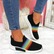 Women's netted rainbow sole sneakers, view 7 - MRSLM