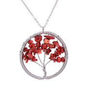 agate tree of life pendant necklace, view 8 - MRSLM