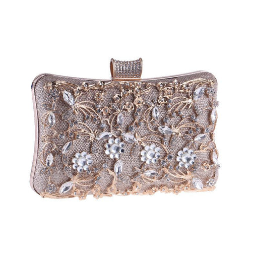 Hollow diamond rhinestone clutch, view 7 - MRSLM