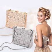 single shoulder embossed evening bag - MRSLM