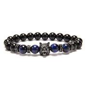 New Simple Style Domineering Wolf Head Bracelet Copper Micro-inlaid Men - MRSLM