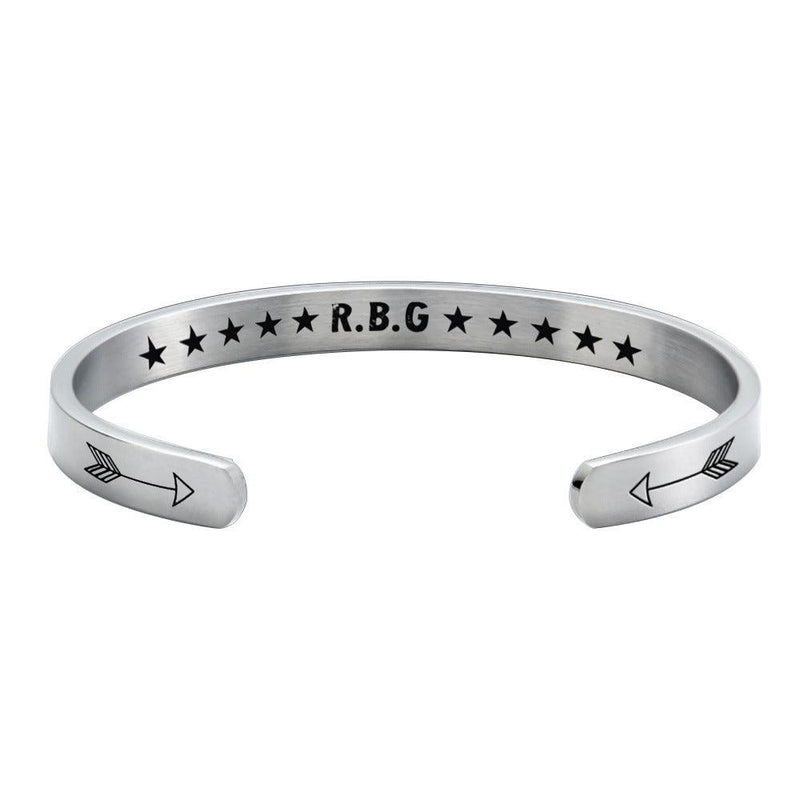 Stainless steel C-shaped bracelet, view 3 - MRSLM