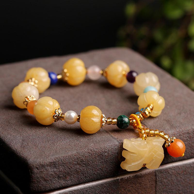 jade lotus bead bracelet, view 11 - MRSLM