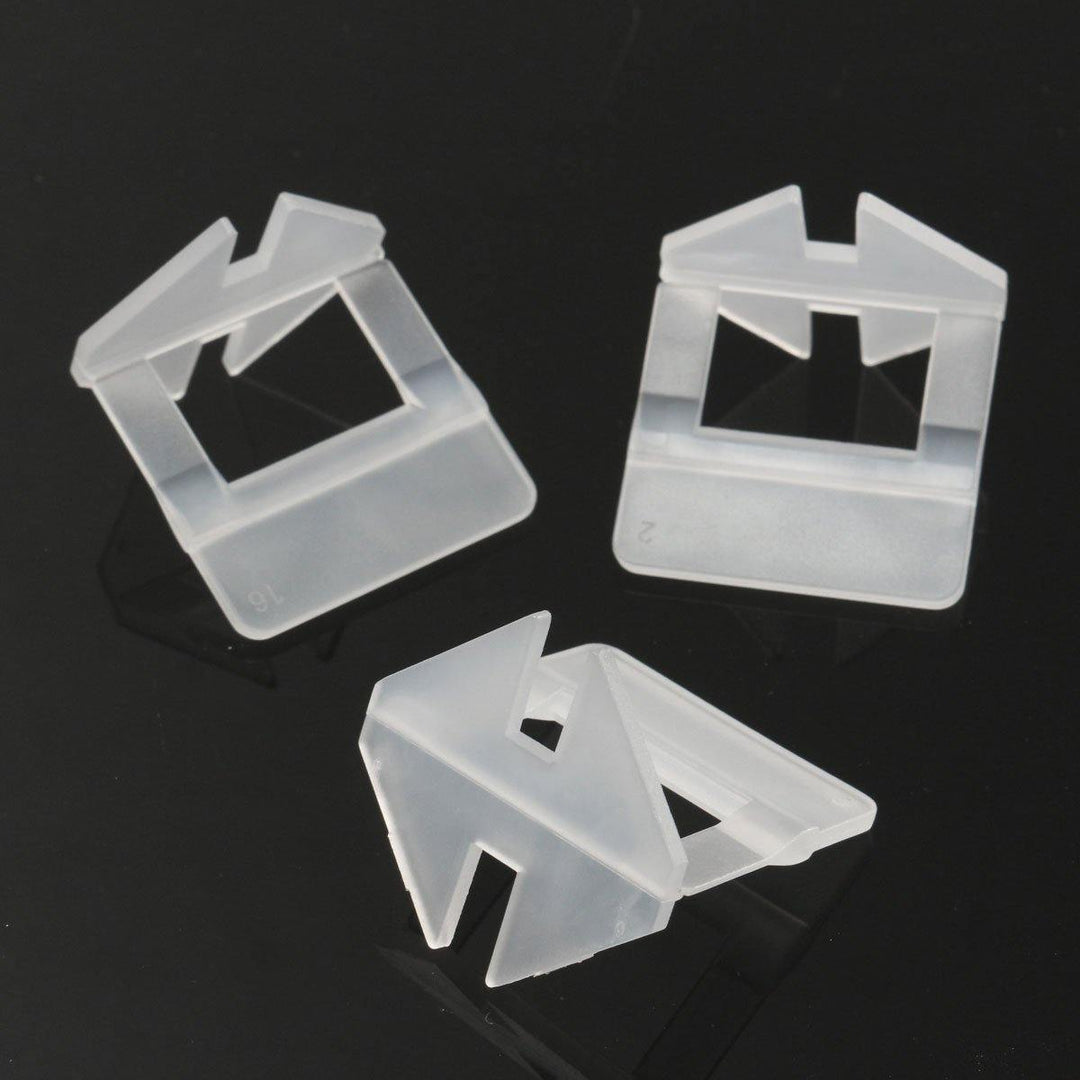 200Pcs 1mm White Ceramic Tile Tiling Accessibility Spacers Plastic Clip - MRSLM