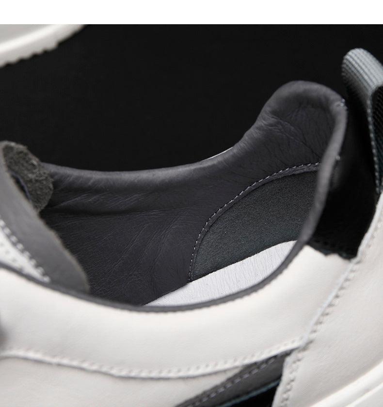 men's all-match leather low-top sneakers, view 4 - MRSLM