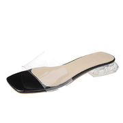 Women's thick heel half-drag mid-heel shoes, view 3 - MRSLM