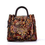 Trendy Women's Bags Three-dimensional Embossed Women's Messenger Bag First Layer Cowhide Bag - MRSLM