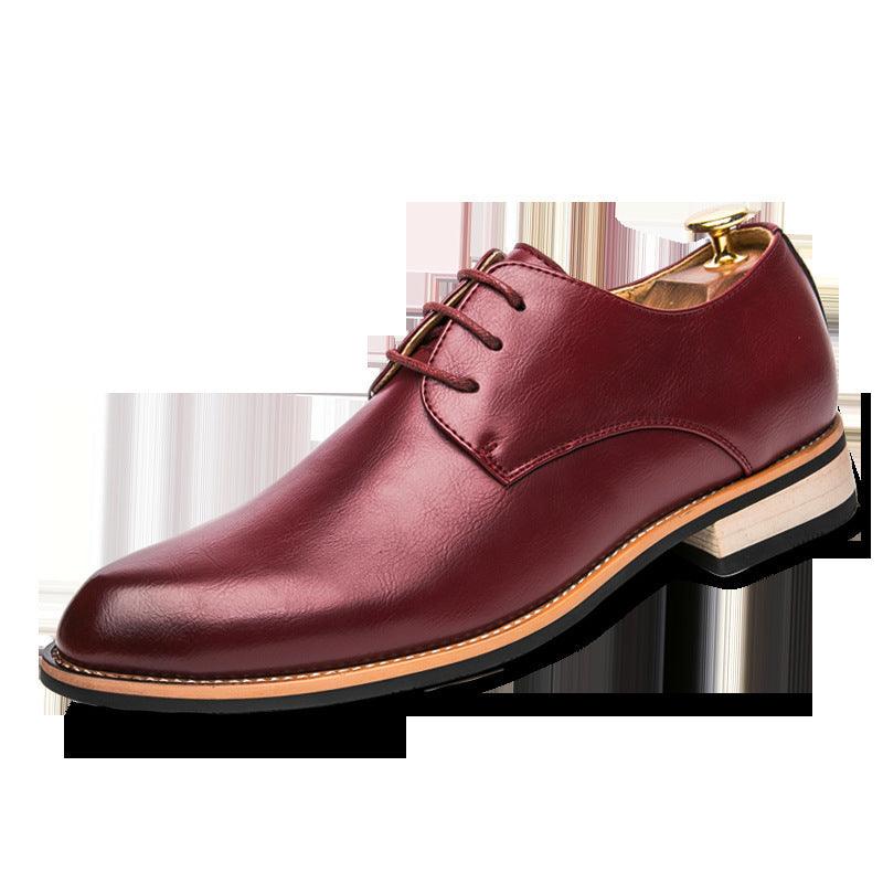 men's casual leather platform shoes - MRSLM